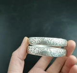 Tibetan Silver Miao Silver Open Bracelet Craft Jewelry