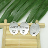 Tibetan Silver Always Heart Charms Pendants for Jewelry Making