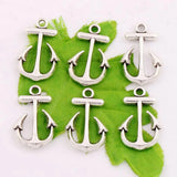 Tibetan Silver Anchor Spacer Charm Beads Pendants L091 120pcs