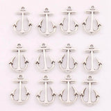 Tibetan Silver Anchor Spacer Charm Beads Pendants L091 120pcs