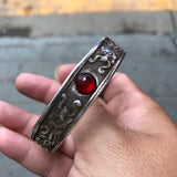 Tibetan Silver Double Dragon Gemstone Bracelet Ethnic Jewelry