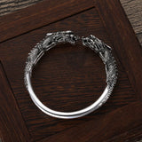 Tibetan Silver Dragon Bangle Bracelets for Women