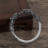 Tibetan Silver Dragon Bangle Bracelets for Women