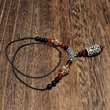 Tibetan Style Eye Totem Agate Dzi Beads Short Necklace