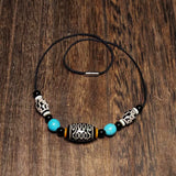 Tibetan Style Eye Totem Agate Dzi Beads Short Necklace