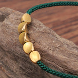 Tibetan Style Copper Beaded Bracelets Braided Rope Chain Bohemian Jewelry