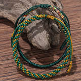Tibetan Style Copper Beaded Bracelets Braided Rope Chain Bohemian Jewelry