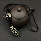 Tibetan Agate Pendant Necklace Lucky Charm with Chain