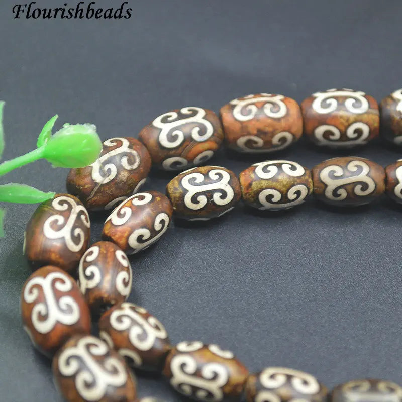 Tibetan Vintage Agate Dzi Beads for DIY Jewelry Making