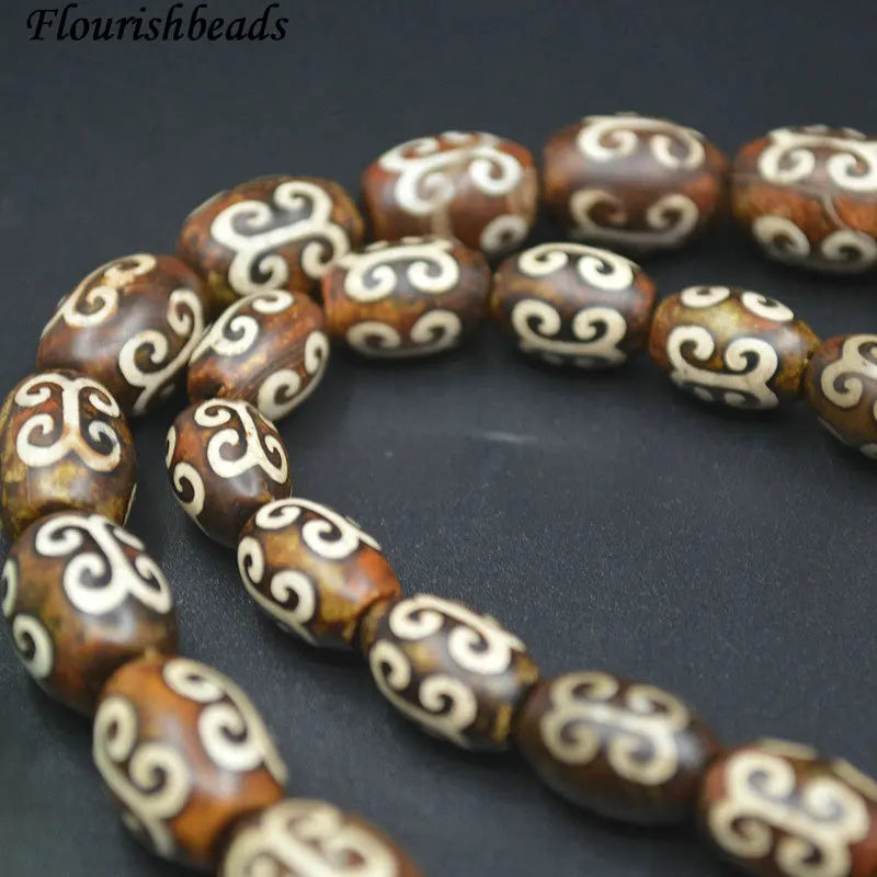 Tibetan Vintage Agate Dzi Beads for DIY Jewelry Making