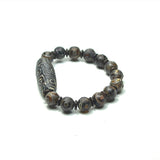 Tibetan Weathered Agate Dzi Beads Bracelet Ethnic Style Natural Stone Materials