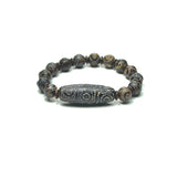 Tibetan Weathered Agate Dzi Beads Bracelet Ethnic Style Natural Stone Materials