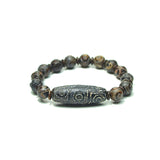 Tibetan Weathered Agate Dzi Beads Bracelet Ethnic Style Natural Stone Materials