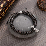 Tibetan Vajra Bell Charm Bracelet Natural Coconut Beads OM Mani Padme Hum
