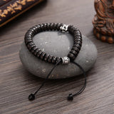 Tibetan Vajra Bell Charm Bracelet Natural Coconut Beads OM Mani Padme Hum