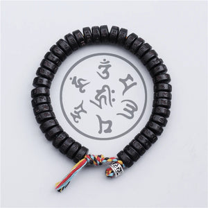 Tibetan Lucky Knots Bracelet with OM Mani Padme Hum Bangle