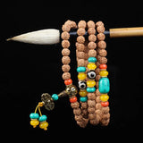 Tibetan 108 Beaded Bracelet Bodhisattva Men Women Hand-in-hand
