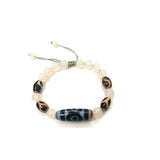 Tibetan Lucky 3 Eyes DZI Agate Beads Bracelet