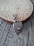 Tibetan Silver Heart Keychain Necklace Pendant DIY Jewelry 50pcs