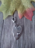 Tibetan Silver Heart Keychain Necklace Pendant DIY Jewelry 50pcs