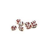 Tibetan Red/white Louts DZI Beads 10mm*14mm Agate Beads DIY 8Pcs/lot