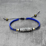 Tibetan Agate DZI 21 Eyes Female Bracelet Woven Jewelry Rope Diamond Knot