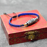 Tibetan Agate DZI 21 Eyes Female Bracelet Woven Jewelry Rope Diamond Knot