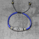 Tibetan Agate DZI 21 Eyes Female Bracelet Woven Jewelry Rope Diamond Knot