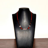 Tibetan Crystal Engraved dZi Necklace Ladies Jewelry Adjustable Clavicle Chain