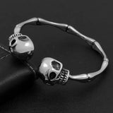 Titanium Steel Skull Bracelet Men's Bangle Bracelet