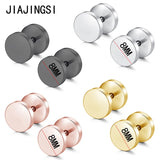 Titanium Steel Barbell Ear Stud Set Hypoallergenic Earrings