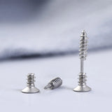 Tide Unique Screw Stud Earrings False Puncture Hot Selling / Silver Earrings