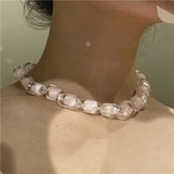 Transparent Acrylic Love Necklace Sweet Clavicle Chain