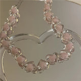 Transparent Acrylic Love Necklace Sweet Clavicle Chain