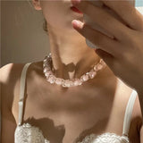 Transparent Acrylic Love Necklace Sweet Clavicle Chain