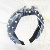 Pearl Knot Headband Wide Hoop Hairband Women's