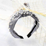 Pearl Knot Headband Wide Hoop Hairband Women's