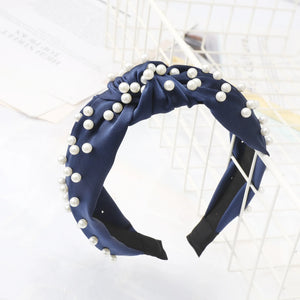 Pearl Knot Headband Wide Hoop Hairband Women's