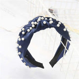 Pearl Knot Headband Wide Hoop Hairband Women's