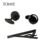 Formal Business Dress Shirt Cuff Links with Tie Clip Set