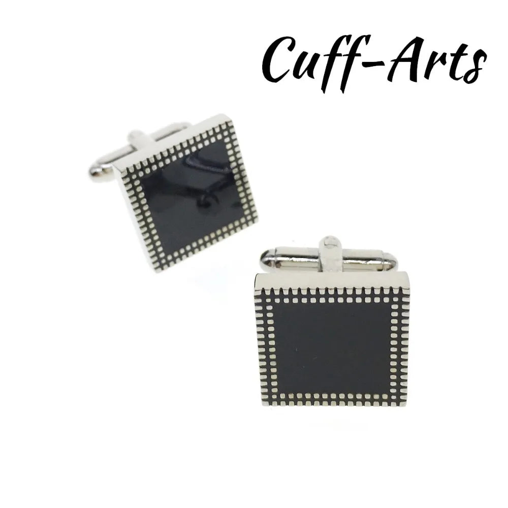 Vintage Square Enamel Cufflinks For Men