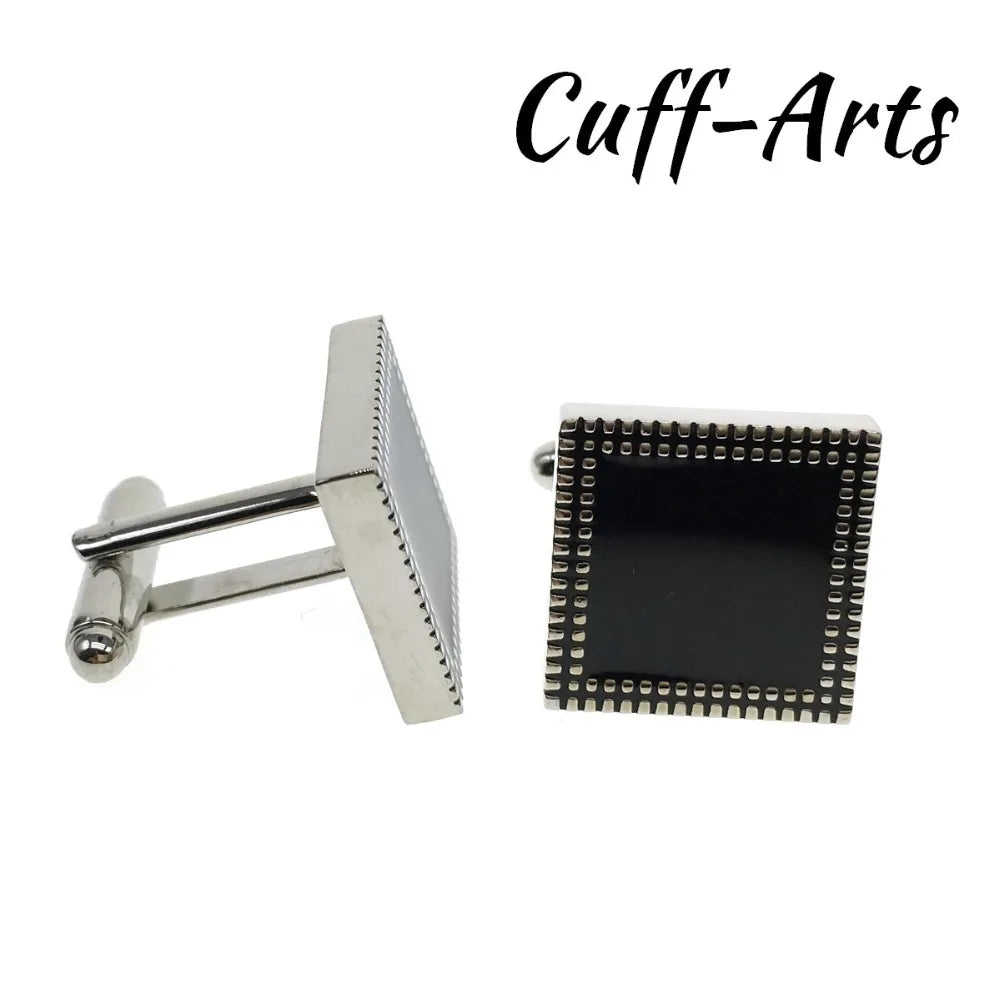 Vintage Square Enamel Cufflinks For Men