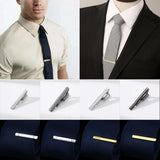 Slotted Tie Clip Metal Necktie Business Jewelry Gift Wedding Accessories