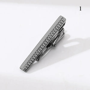 Slotted Tie Clip Metal Necktie Business Jewelry Gift Wedding Accessories