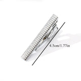 Slotted Tie Clip Metal Necktie Business Jewelry Gift Wedding Accessories
