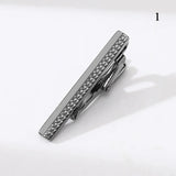 Slotted Tie Clip Metal Necktie Business Jewelry Gift Wedding Accessories
