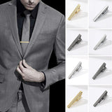 Slotted Tie Clip Metal Necktie Business Jewelry Gift Wedding Accessories