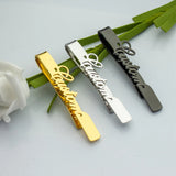 Personalised Stainless Steel Tie Clip for Wedding Guests