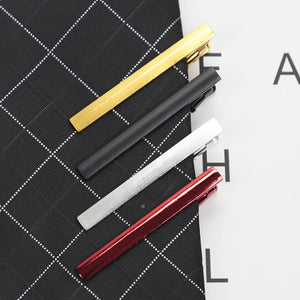 Mens Tie Clip Metal Tone Bar Clasp Necktie Clasp Collar Clip