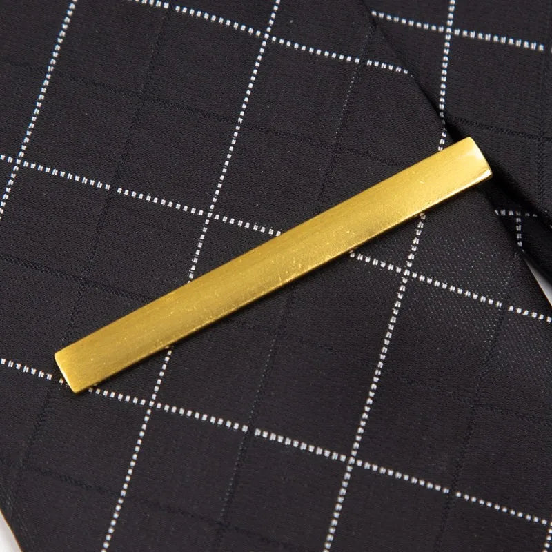 Mens Tie Clip Metal Tone Bar Clasp Necktie Clasp Collar Clip